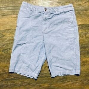 Polo Ralph Lauren Light Blue Pastel Blue Oxford Bermuda Preppy Golf Short 18
